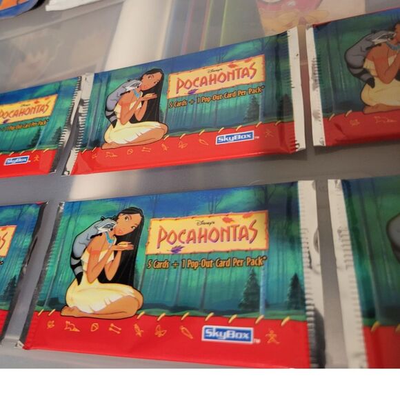1995 Skybox Pocahontas Horizontal Trading Card Packs w/ Pop Out Cards Lot of 6 - Picture 4 of 6